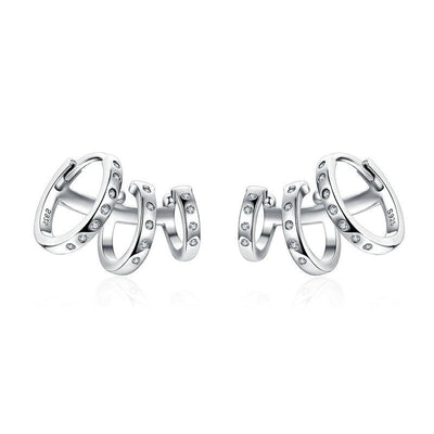Triple Circle Earrings - The Silver Goose