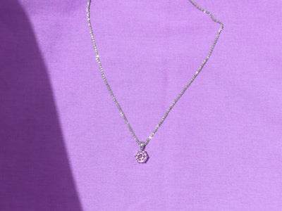 Pink Stone Pendant Necklace - The Silver Goose SA