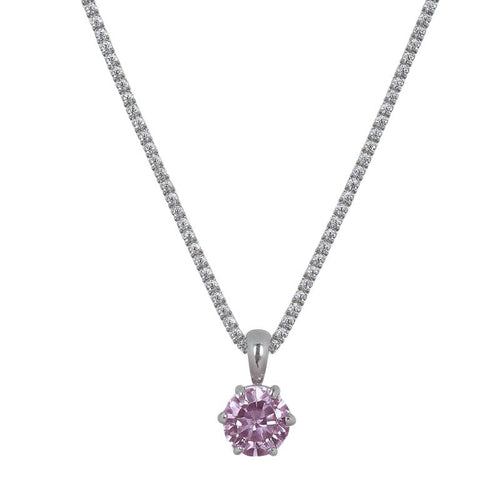 Pink Stone Pendant Necklace - The Silver Goose SA