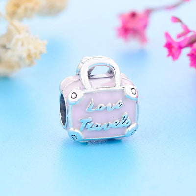 Pink Love Travels Charm - The Silver Goose