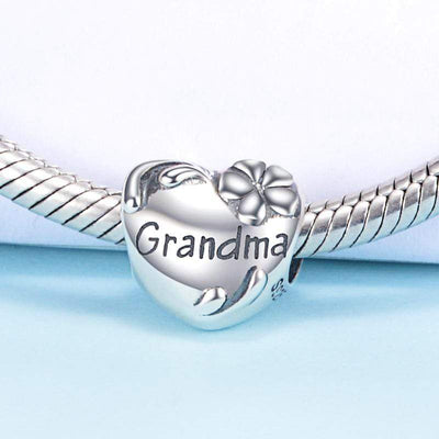 Grandma Heart Charm - The Silver Goose
