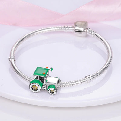 Green Tractor Charm