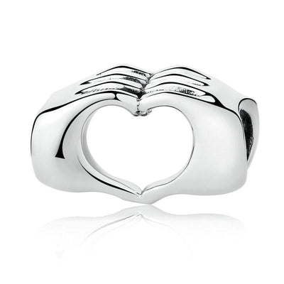Hands Heart Charm - The Silver Goose