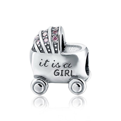 It's a Girl Pram Charm - The Silver Goose