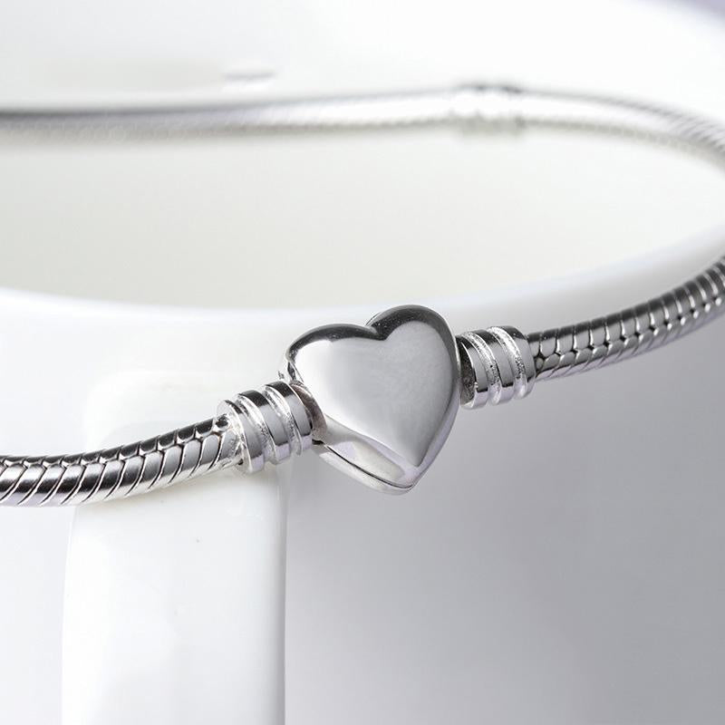 Heart Snake Chain Bracelet - The Silver Goose