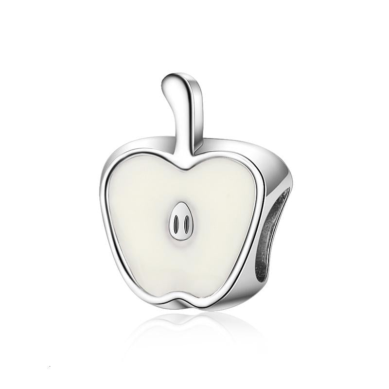 White Apple Charm - The Silver Goose