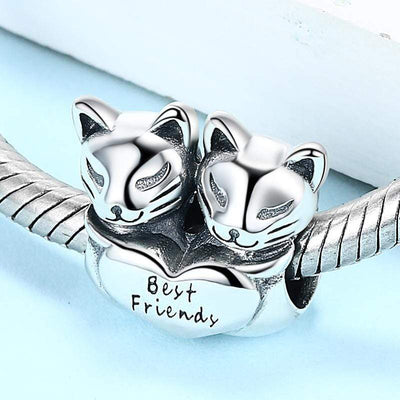 Cats Best Friends Charm - The Silver Goose