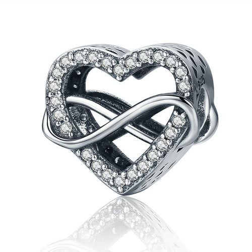 Infinity Heart Charm - The Silver Goose