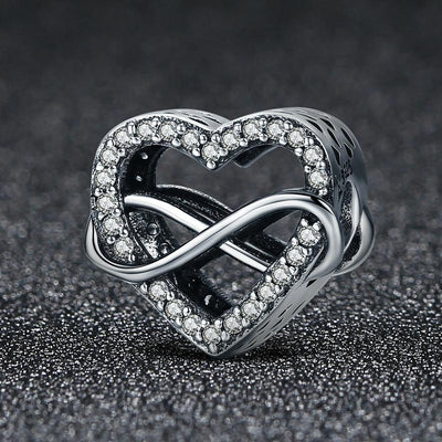Infinity Heart Charm - The Silver Goose