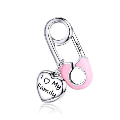 Pink Baby Pin Charm - The Silver Goose