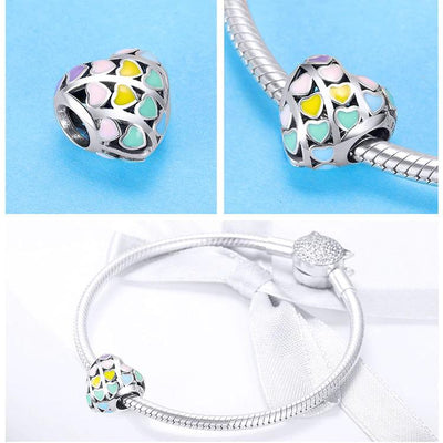 Rainbow Heart Charm - The Silver Goose