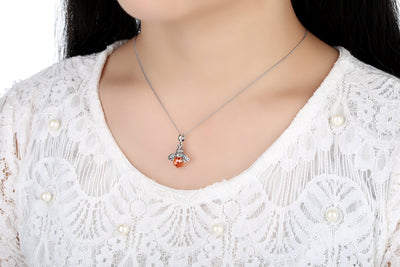 Bee Pendant Necklace - The Silver Goose