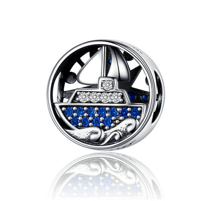 Compass Boat Charm - The Silver Goose