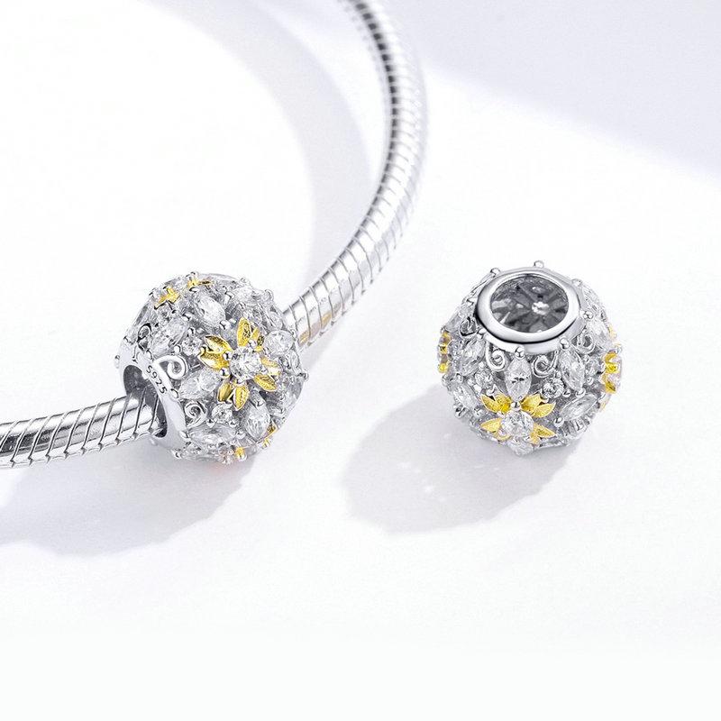 Dazzling Yellow Flower Bead Charm - The Silver Goose