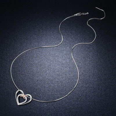 Infinity Double Heart Pendant Necklace - The Silver Goose