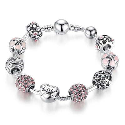 Costume Jewelry Pink Bead Bracelet - The Silver Goose