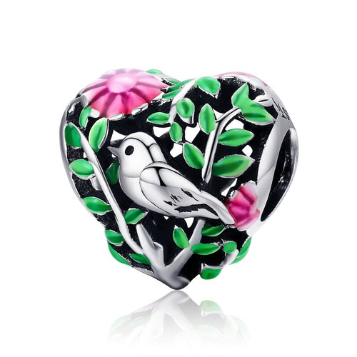Bird Woods Charm - The Silver Goose