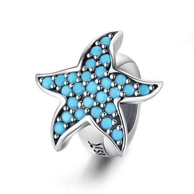 Blue Starfish Stopper - The Silver Goose