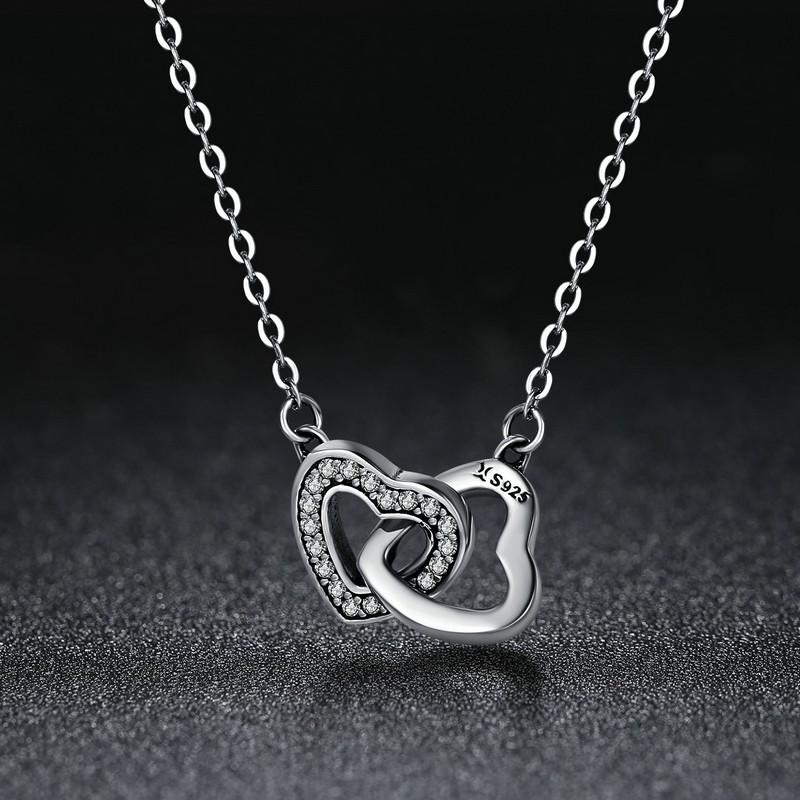 Connected Hearts Pendant Necklace - The Silver Goose