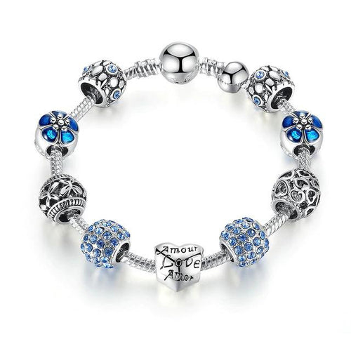 Costume Jewelry Blue Bead Bracelet - The Silver Goose