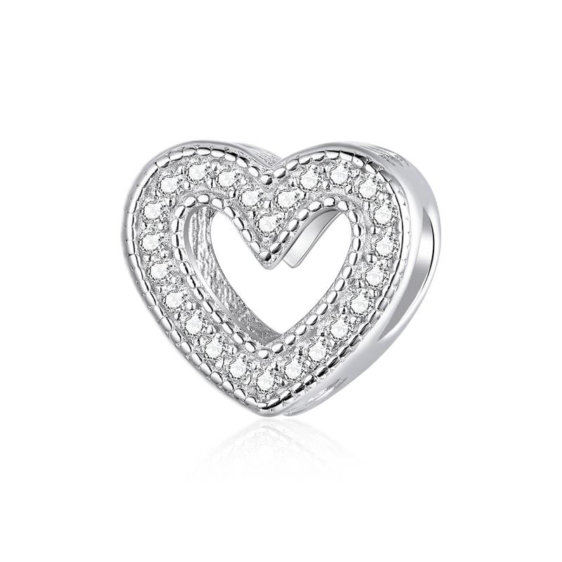 Dazzling Heart Charm - The Silver Goose