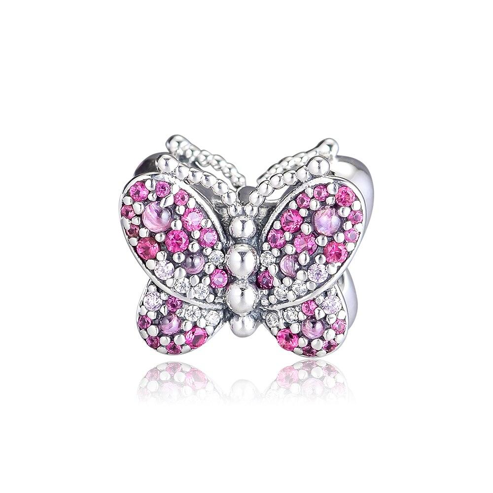 Dazzling Pink Butterfly Charm - The Silver Goose