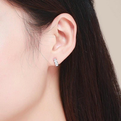 Dazzling Small Round Earrings - The Silver Goose