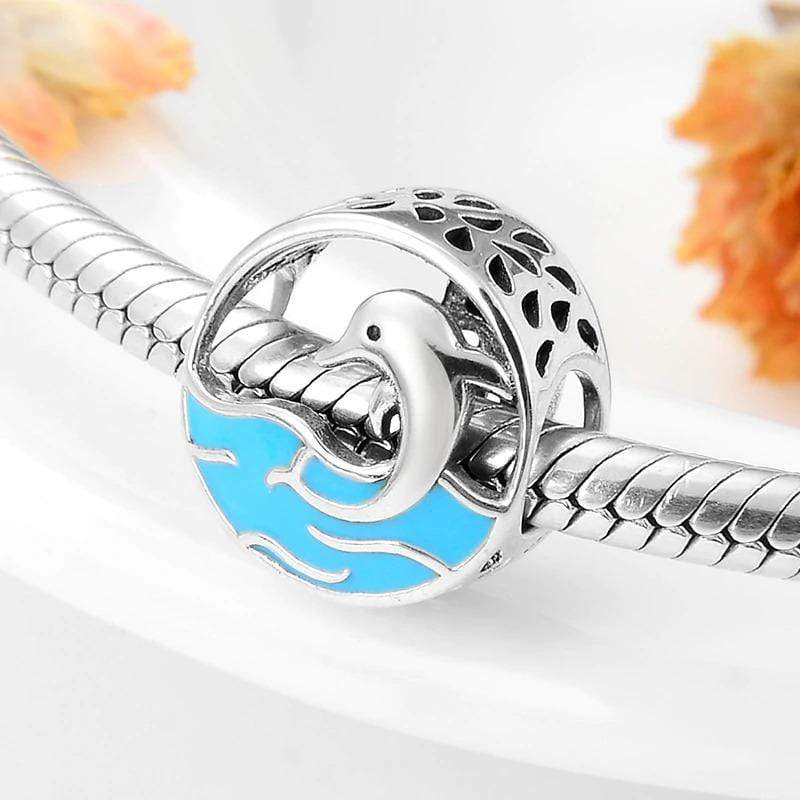 Dolphin Bead Charm - The Silver Goose