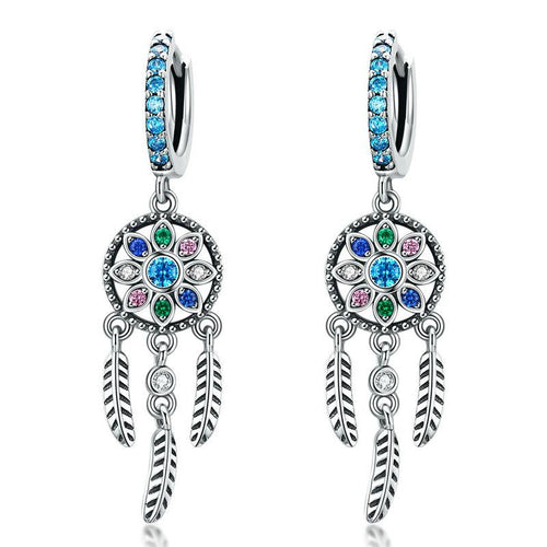 Dreamcatcher Dangle Earrings - The Silver Goose