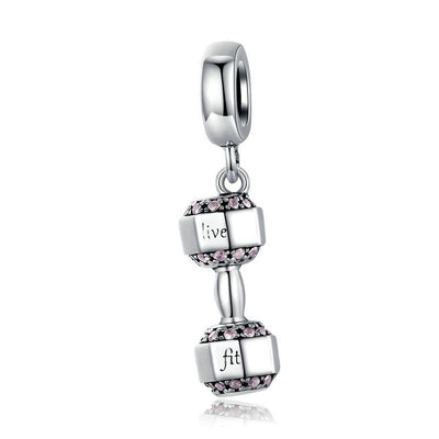 Dumbbell Pendant Charm - The Silver Goose