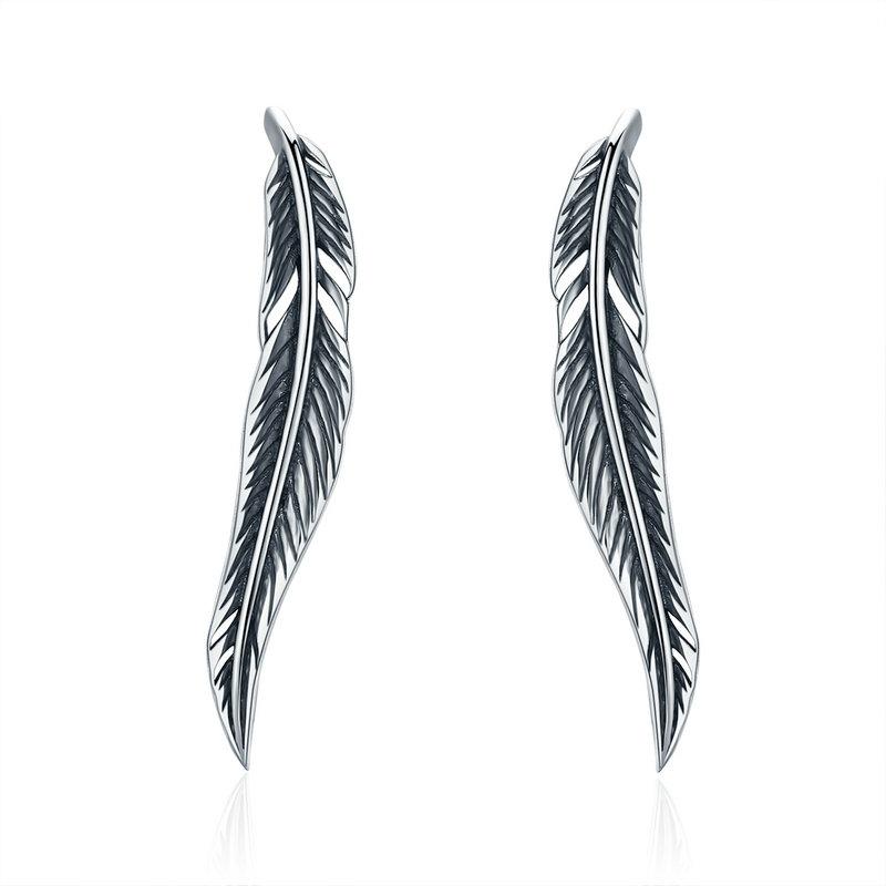 Feather Earrings - The Silver Goose