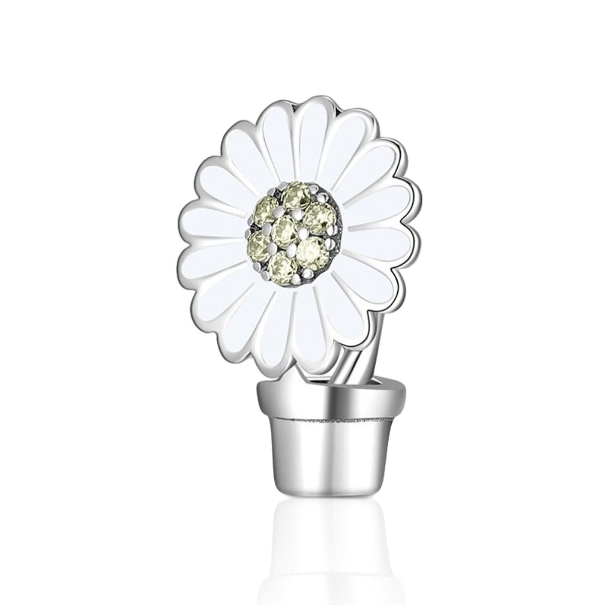 Flower Pot Plant Charm - The Silver Goose