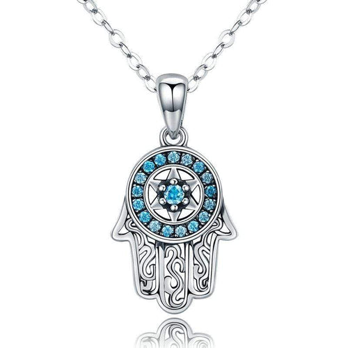 Hamsa Hand Pendant Necklace - The Silver Goose