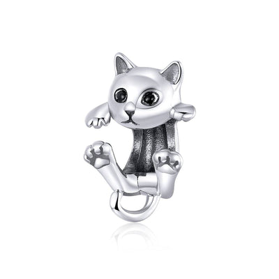 Hanging Cat Charm - The Silver Goose