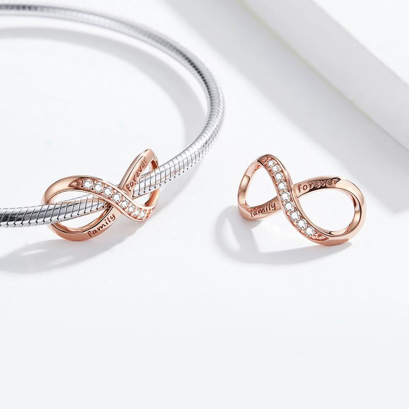 Infinity Rose Gold Charm - The Silver Goose