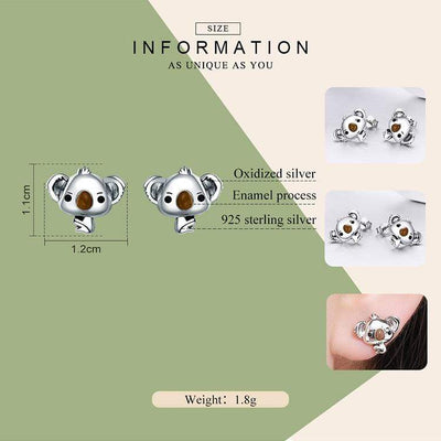 Koala Bear Earrings - The Silver Goose