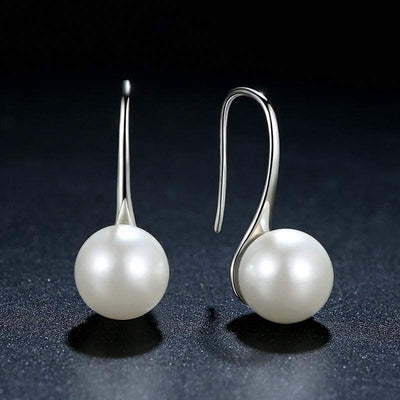 Long Pearl Drop Earrings - The Silver Goose