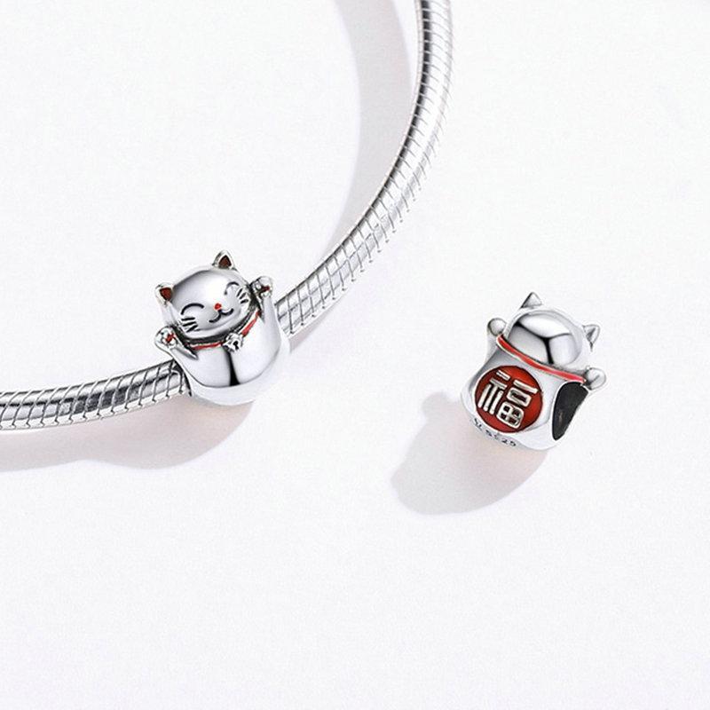 Maneki Neko Cat Charm - The Silver Goose