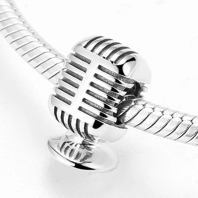 Microphone Charm - The Silver Goose