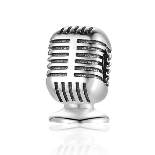 Microphone Charm - The Silver Goose