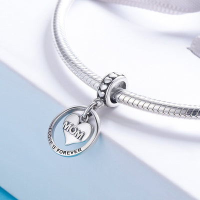 Mom I Love U Pendant Charm - The Silver Goose