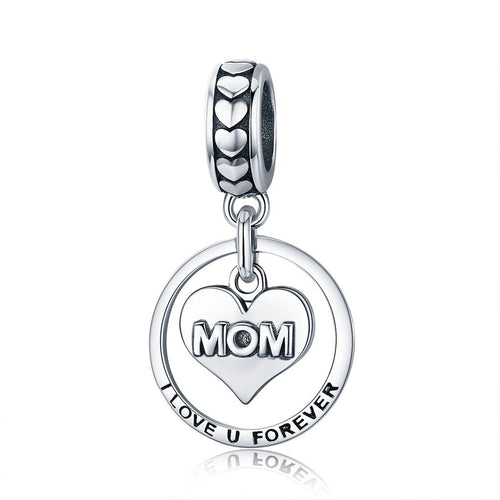 Mom I Love U Pendant Charm - The Silver Goose