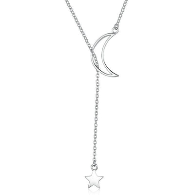 Moon & Star Necklace - The Silver Goose