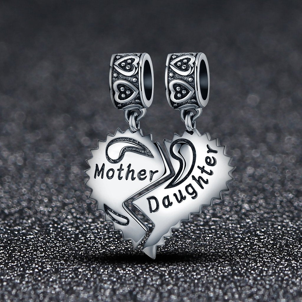 Mother & Daughter Pendant Charm - The Silver Goose