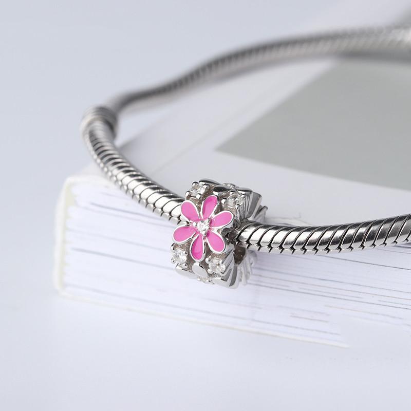 Pink Flower Charm - The Silver Goose