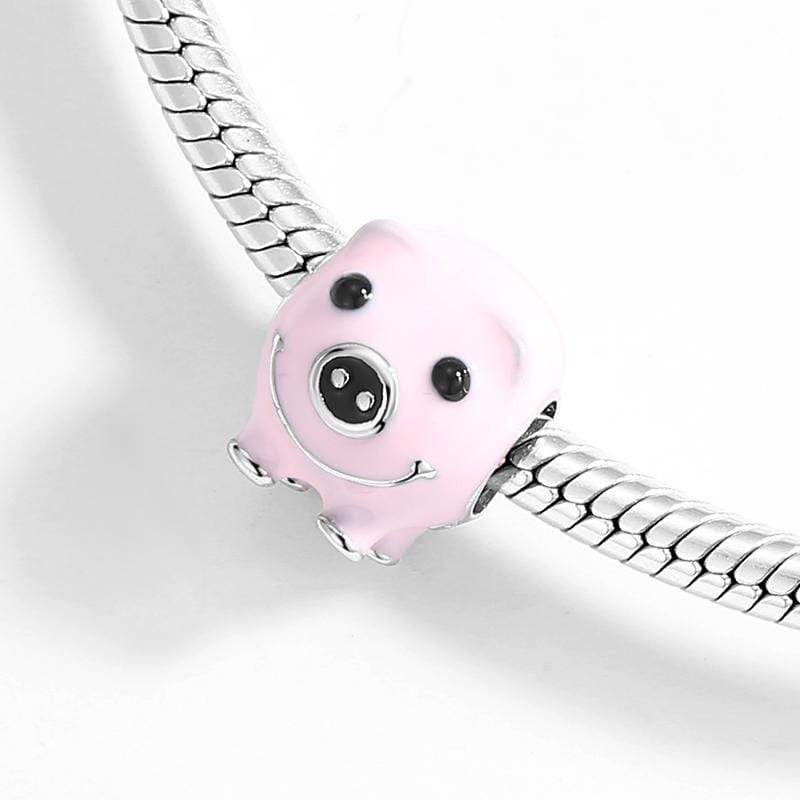 Pink Pig Charm - The Silver Goose