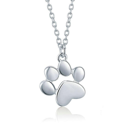 Paw Print Pendant Necklace - The Silver Goose