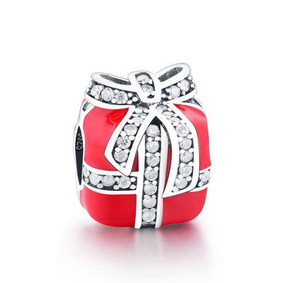 Red Gift Box Charm - The Silver Goose