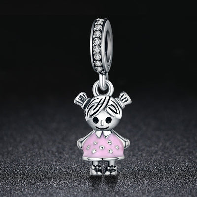 Little Girl Pendant Charm - The Silver Goose