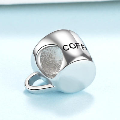 Silver Coffee Cup Charm - The Silver Goose